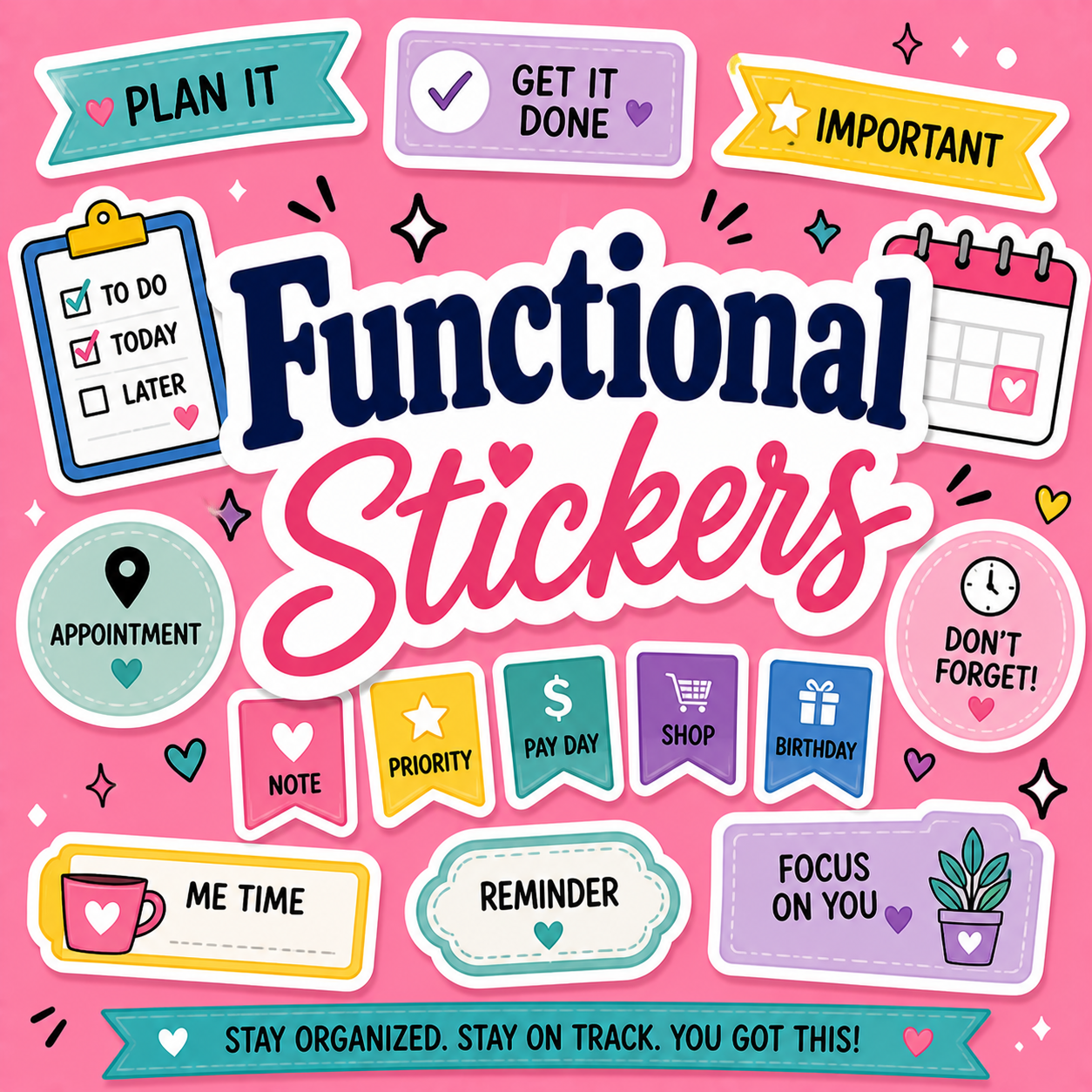 Functional Planner Stickers
