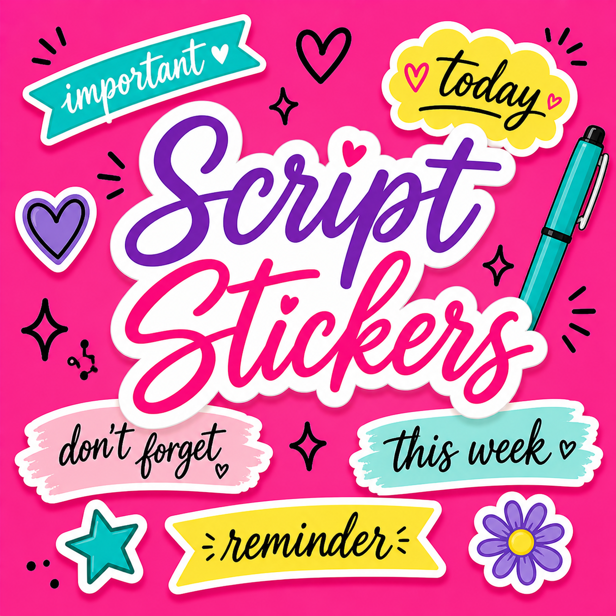 Script Stickers