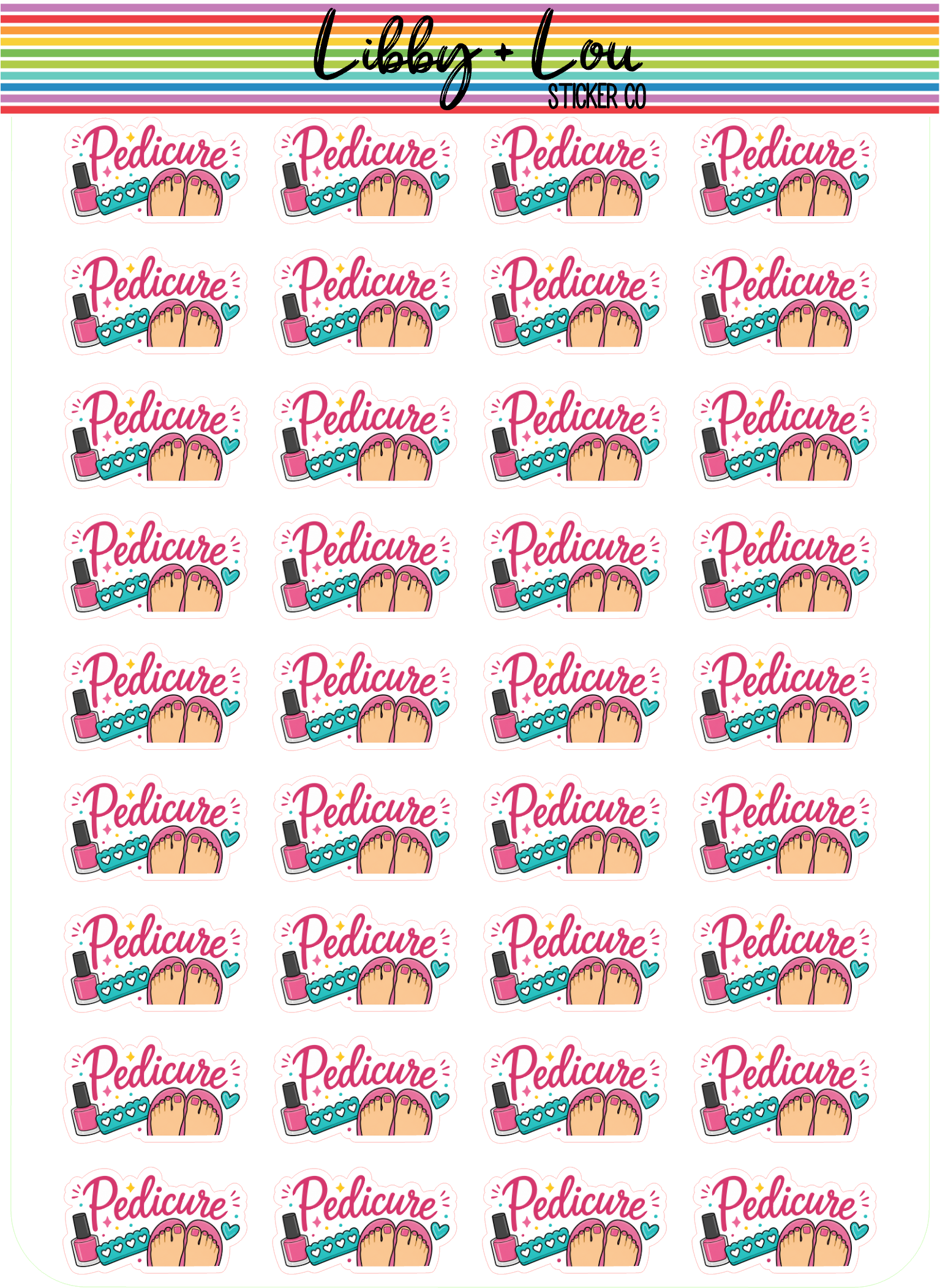 Pedicure Planner Sticker | Appointment | Libby and Lou Sticker Co