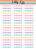 5 Star Rating Planner Stickers | Review Tracker Stickers | Colorful Star Planner Stickers | Functional Rating Stickers for Planners