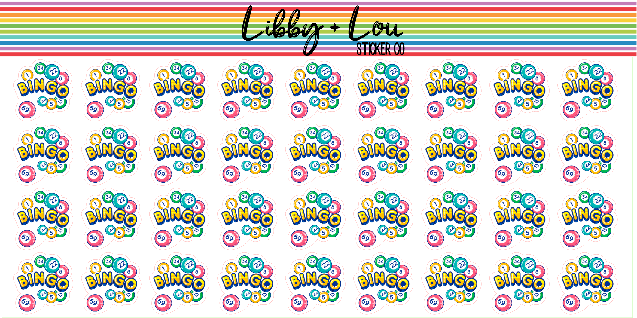 Bingo Night Planner Stickers | Libby and Lou Sticker Co