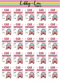 Car Payment Planner Stickers | Bill Pay Planner Stickers | Monthly Budget Stickers | Finance Planner Stickers for Planners & Journals