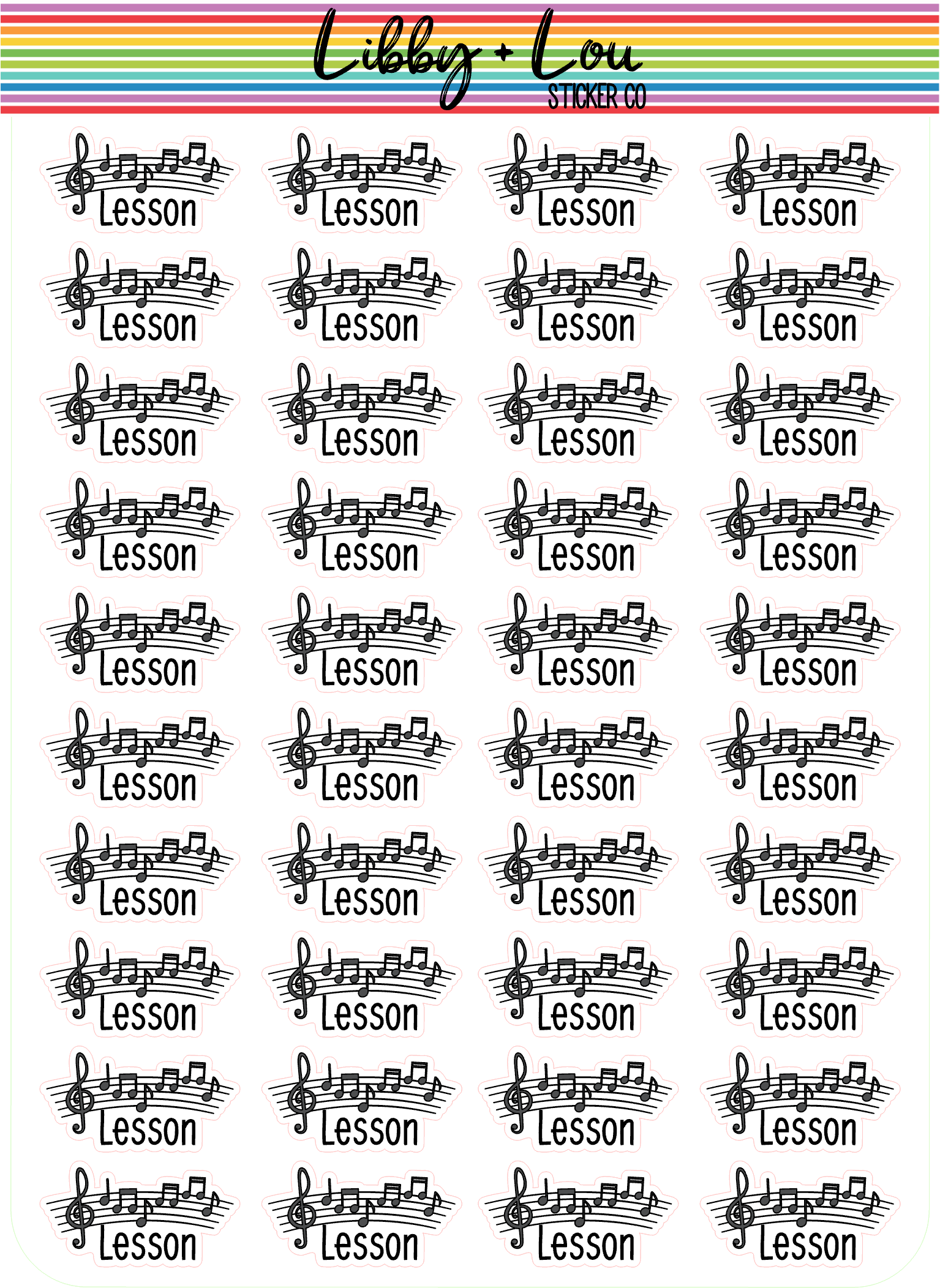 Music Lesson Planner Sticker | Libby and Lou Sticker Co
