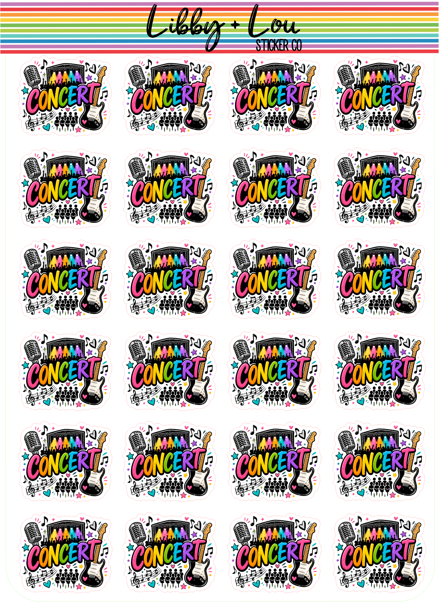 Concert Planner Stickers | Music Event Planner Stickers | Live Music & Band Concert Stickers | Cute Planner Stickers