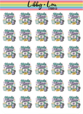 Movie Time Planner Stickers | Movie Night Reminder Stickers for Planners