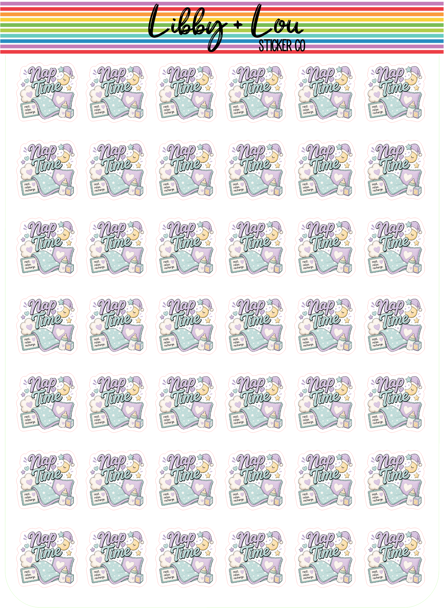 Baby Nap Time Planner Stickers | Baby Sleep Schedule Reminder Stickers