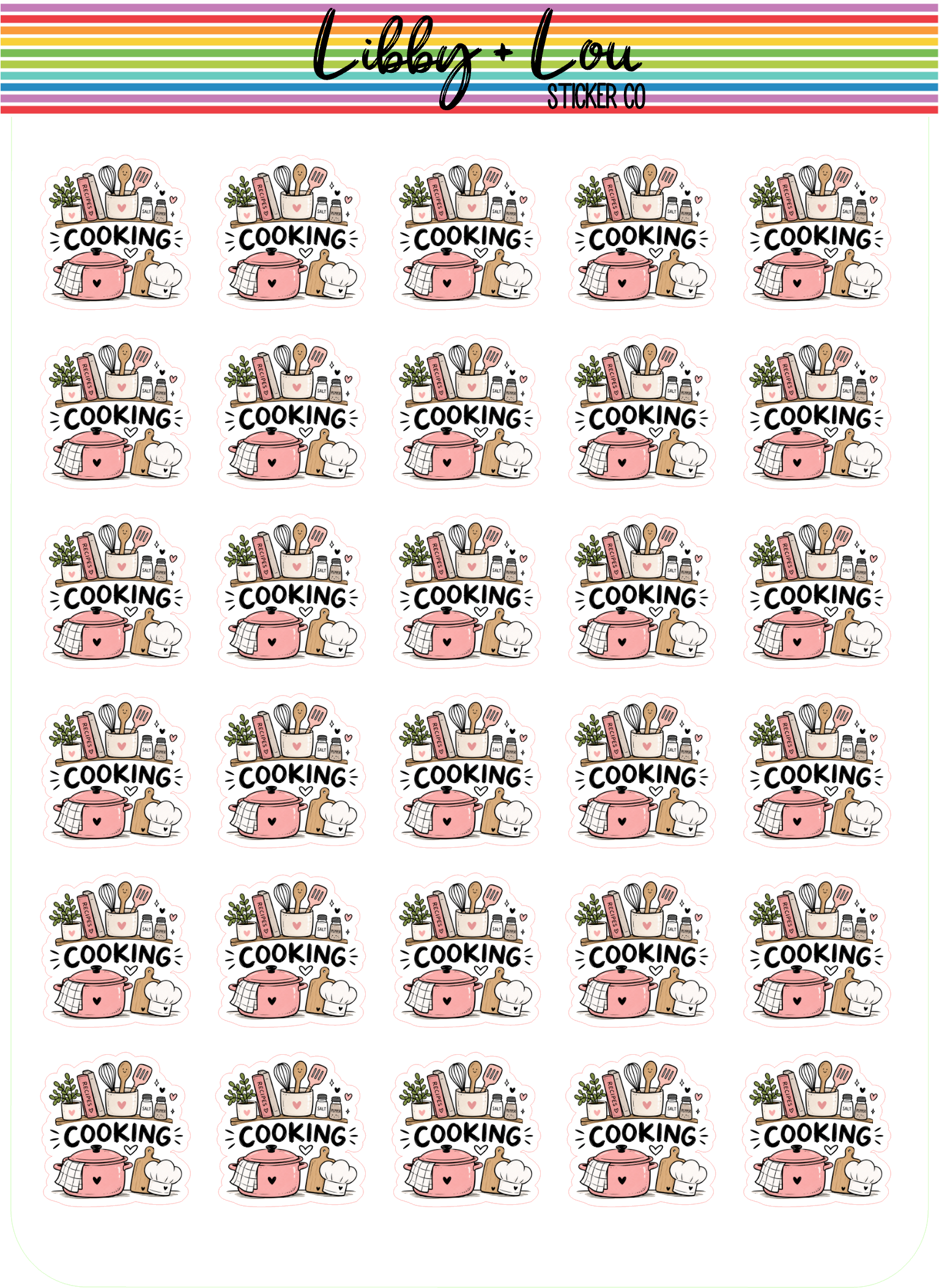 Cooking Planner Stickers | Meal Prep & Kitchen Reminder Stickers