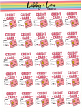 Credit Card Payment Planner Stickers | Bill Pay Planner Stickers | Monthly Budget Stickers | Finance Planner Stickers