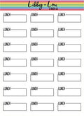 Lunch Meal Planner Sticker | Libby and Lou Sticker Co