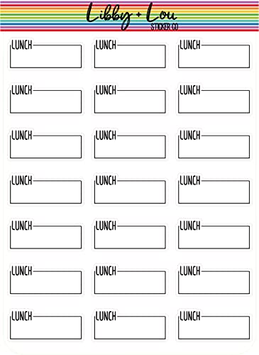 Lunch Meal Planner Sticker | Libby and Lou Sticker Co