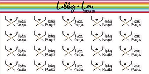 Hockey Practice Planner Sticker | Libby and Lou Sticker Co