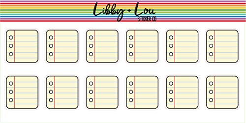 Lined Paper Planner Sticker | Libby and Lou Sticker Co