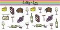 Wine and Cheese Planner Stickers | Libby and Lou Sticker Co