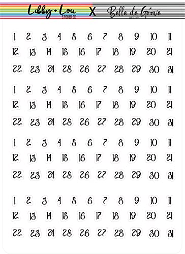 Numbers Planner Sticker | Libby and Lou Sticker Co