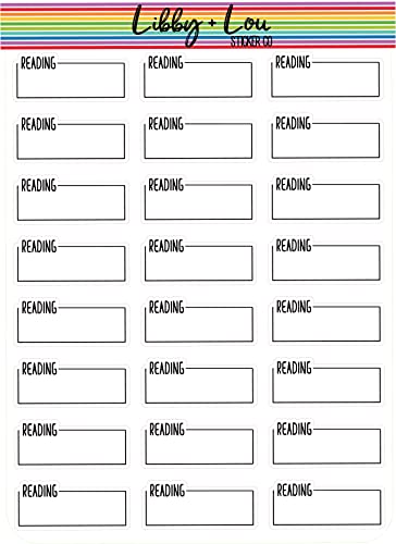 Reading Box Planner Sticker | Libby and Lou Sticker Co