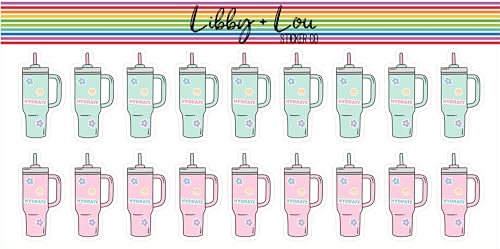 Hydrate Cup Planner Sticker | Libby and Lou Sticker Co