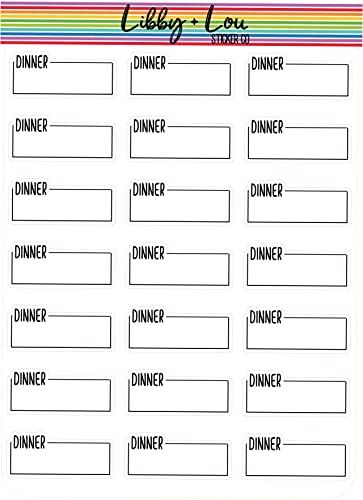 Dinner Meal Planner Sticker | Libby and Lou Sticker Co