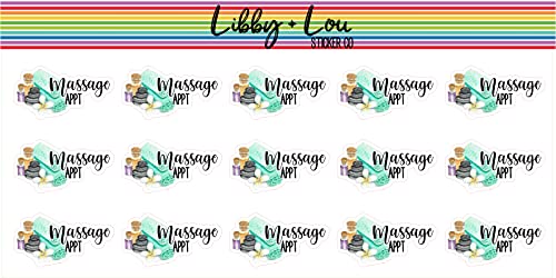 Massage Therapy Appointment Planner Stickers | Libby and Lou Sticker Co