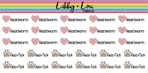 Flea Meds Planner Stickers | Libby and Lou Sticker Co