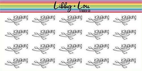Kayaking Planer Stickers | Libby and Lou Sticker Co