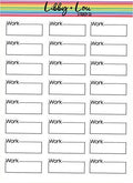 Work Boxes Planner Stickers | Libby and Lou Sticker Co