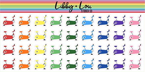 Stationary Bike Planner Sticker | Libby and Lou Sticker Co