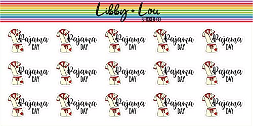 Pajama Day Planner Stickers | Libby and Lou Sticker Co