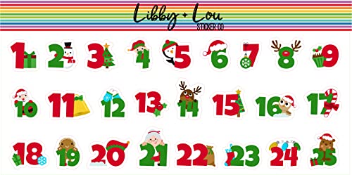 Christmas Countdown Planner Sticker | Libby and Lou Sticker Co