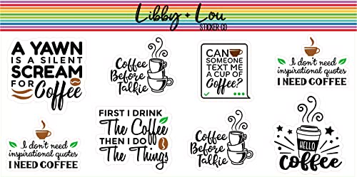 Coffee Quotes Planner Stickers | Libby + Lou Sticker Co