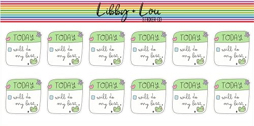 Today I Will Do My Best Planner Stickers | Libby and Lou Sticker Co