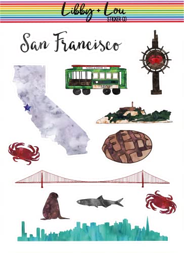 San Fransisco Travel Planner Stickers | Libby and Lou Sticker Co