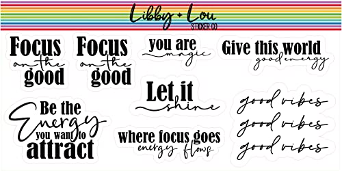Positive Energy Quotes Planner Sticker | Libby and Lou Sticker Co