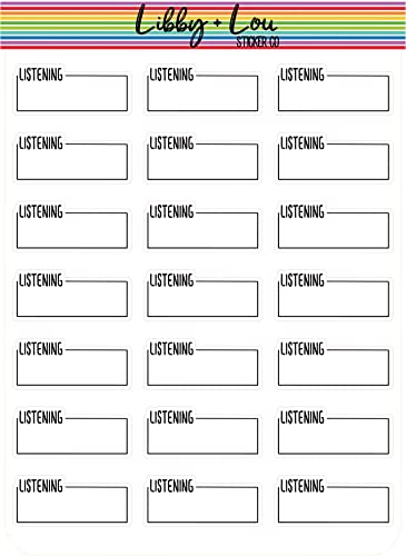 Listening Box Planner Sticker | Libby and Lou Sticker Co