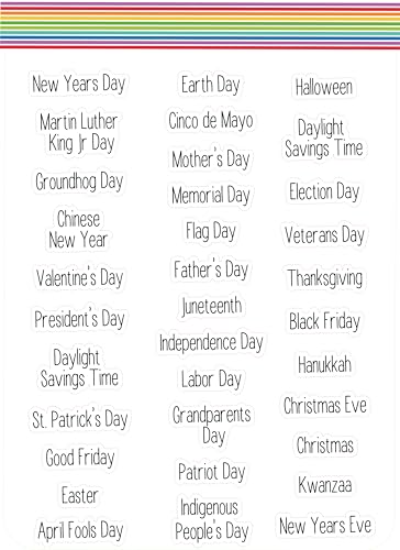 Holiday Script Planner Stickers | 5" x 7" Premium White Matte Stickers | Libby and Lou Sticker Co