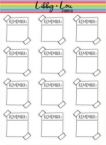 Remember Doodle Planner Sticker | Libby and Lou Sticker Co