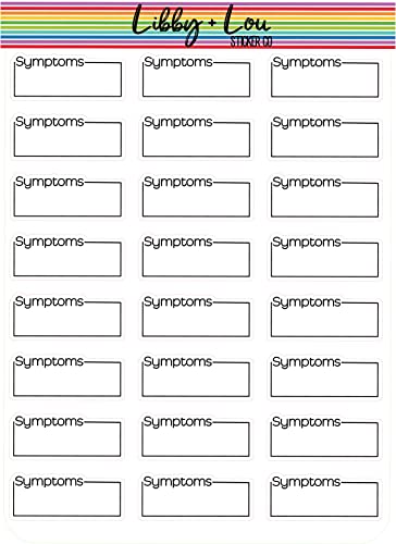 Symptoms Planner Sticker | Libby and Lou Sticker Co