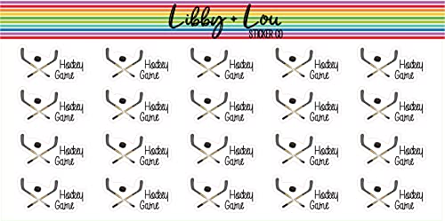 Hockey Game Planner Sticker | Libby and Lou Sticker Co