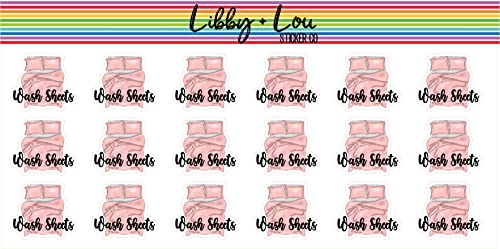 Wash Sheets Planner Sticker | Libby and Lou Sticker Co