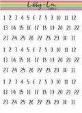 Numbers Planner Sticker | Libby and Lou Sticker Co