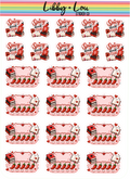 Spicy Book Club Planner Stickers | Romance Book Rating Tracker Stickers