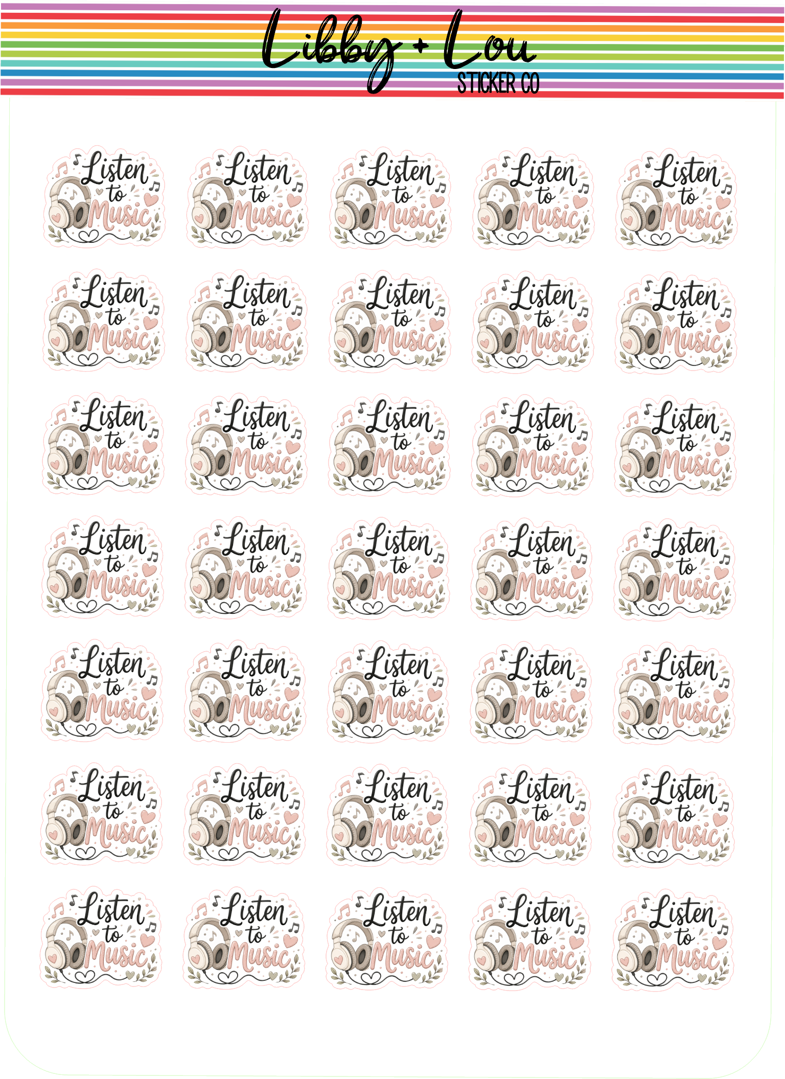 Listen to Music Planner Stickers | Music Time Reminder Stickers