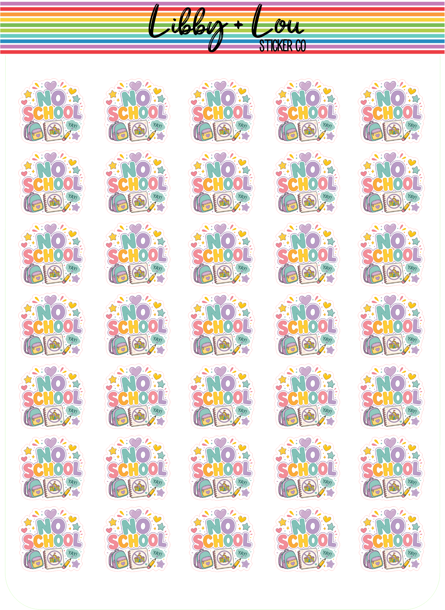 No School Planner Stickers | School Holiday Reminder Stickers