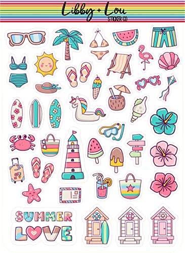 Summer Decorative Planner Stickers | Libby and Lou Sticker Co