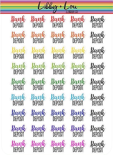 Bank Deposit Planner Stickers | Libby and Lou Sticker Co