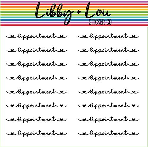 Appointment Script Planner Stickers | Libby and Lou Sticker Co