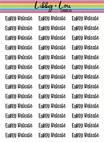 Early Release Planner Stickers | Libby and Lou Sticker Co