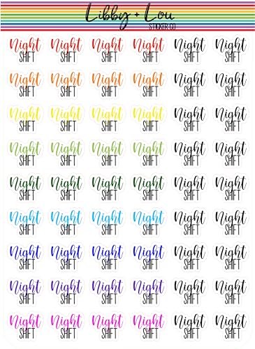 Night Shift Planner Sticker | Libby and Lou Sticker Co