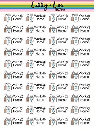 Work At Home Planner Sticker | Libby and Lou Sticker Co
