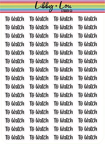 to Watch Script Planner Sticker | Libby and Lou Sticker Co