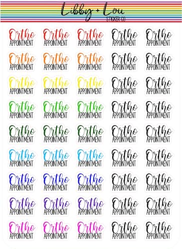 Orthodontist Appointment Script Planner Stickers | Libby and Lou Sticker Co